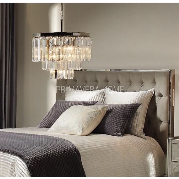 Modern glamorous crystal ceiling chandelier, gold GLAMOR