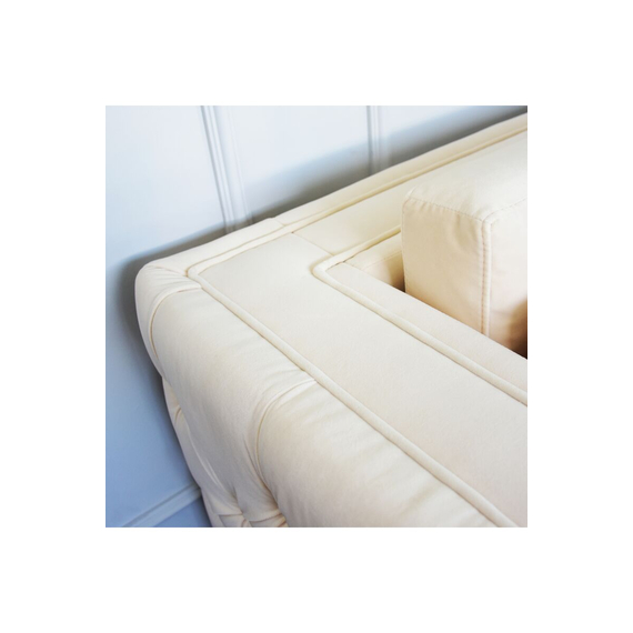 Glamour sofa sofa with pillows white quilted BIANKA