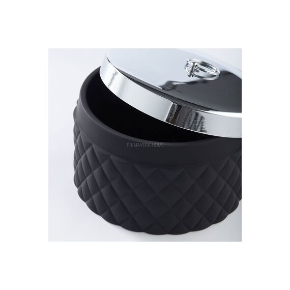 Pojemnik na waciki czarny Portia jar black Lene Bjerre