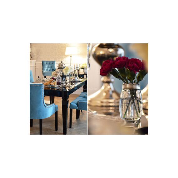 Glamour wooden black folding table for Diamond dining room