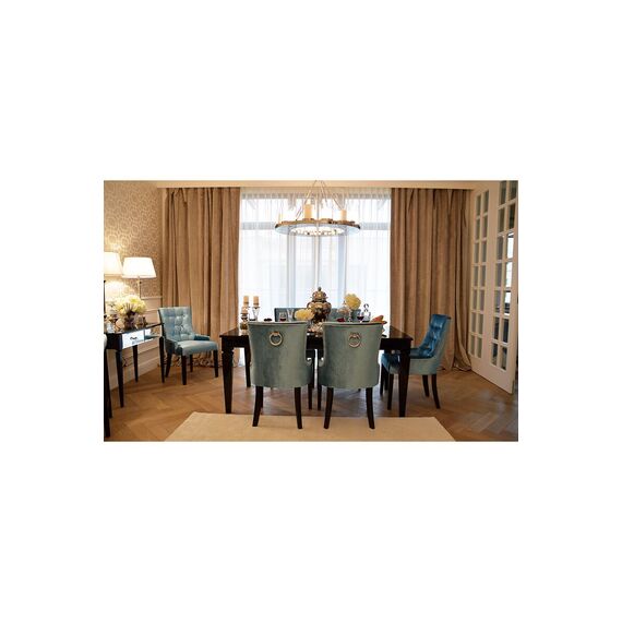 Glamour wooden black folding table for Diamond dining room