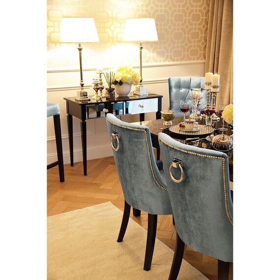 Glamour wooden black folding table for Diamond dining room