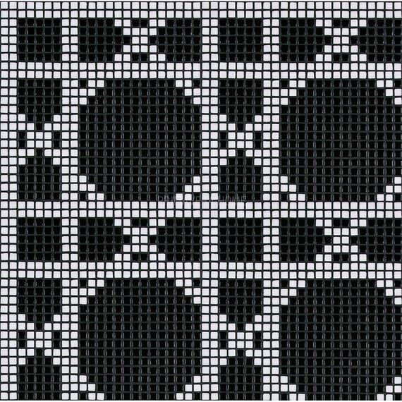 Mozaika szklana Vinna Neros biała, czarna