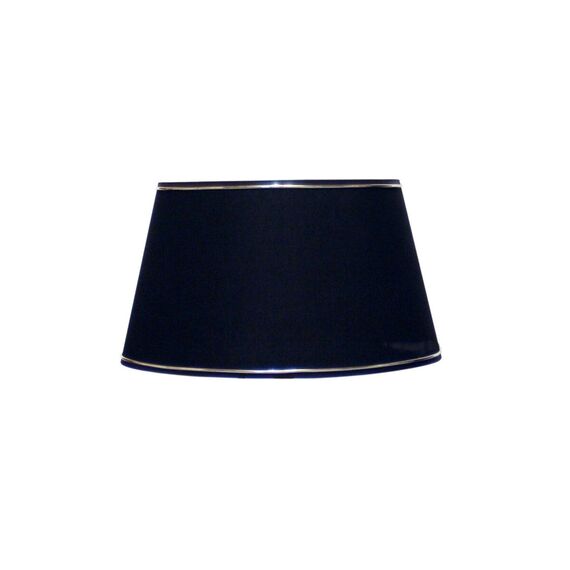 Black lampshade with silver trimming