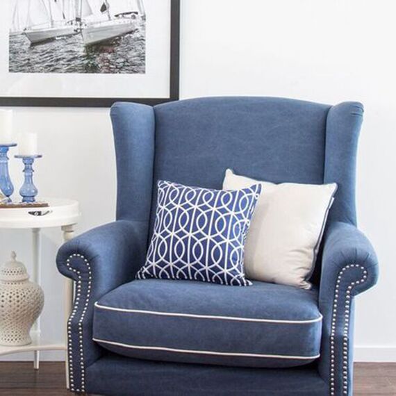 Upholstered armchair in English style, Hamptons BRISTOL