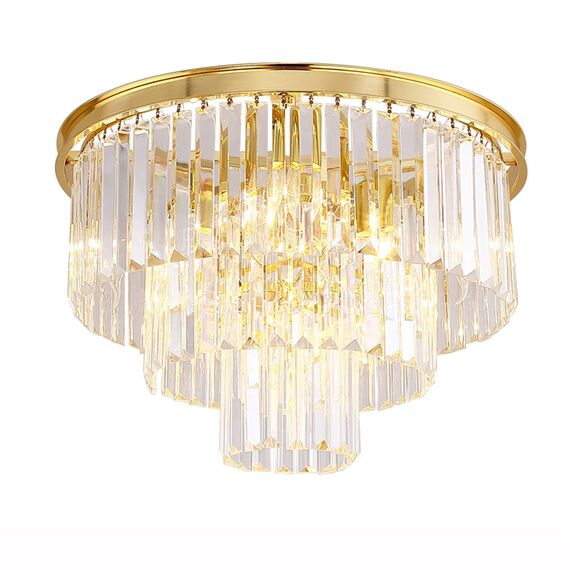 Modern glamorous crystal ceiling chandelier, gold GLAMOR