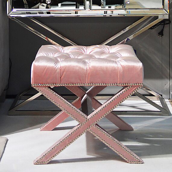 Upholstered quilted velour Ricardia style