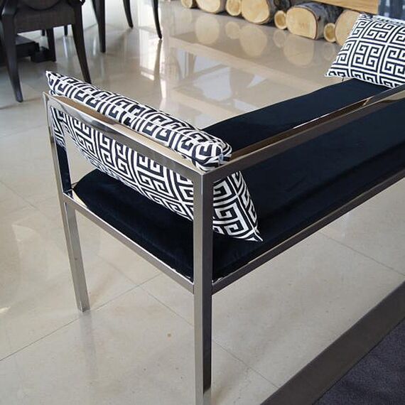 Seat GLAMOUR silver stainless steel