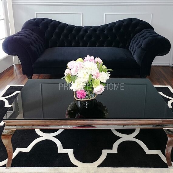 Luksusowa pikowana sofa 3 osobowa aksamitna kanapa z funkcją spania ROMA