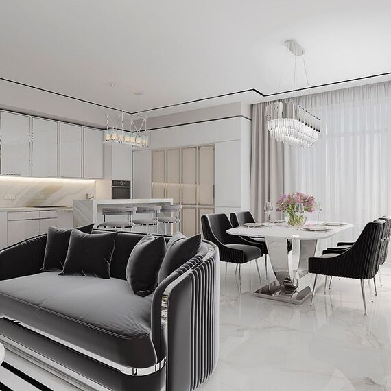 Krzesło glamour luksusowe, tapicerowane z kołatką, do jadalni, salonu, nowoczesne, czarne, srebrne PALOMA