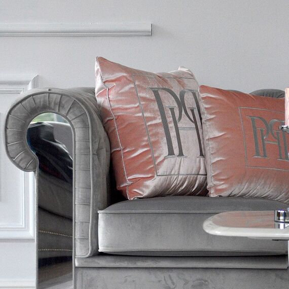 Cushion 50x50 with logo in Emerald fabric