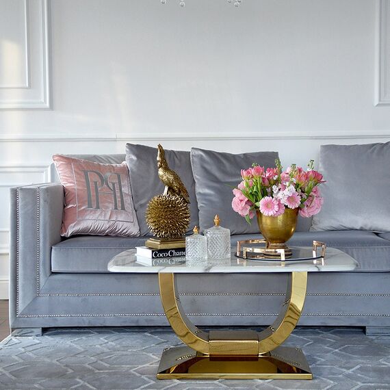 Cushion 50x50 with logo in Emerald grey fabric