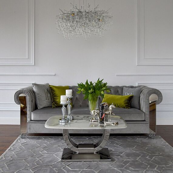 Cushion 50x50 with logo in Emerald grey fabric