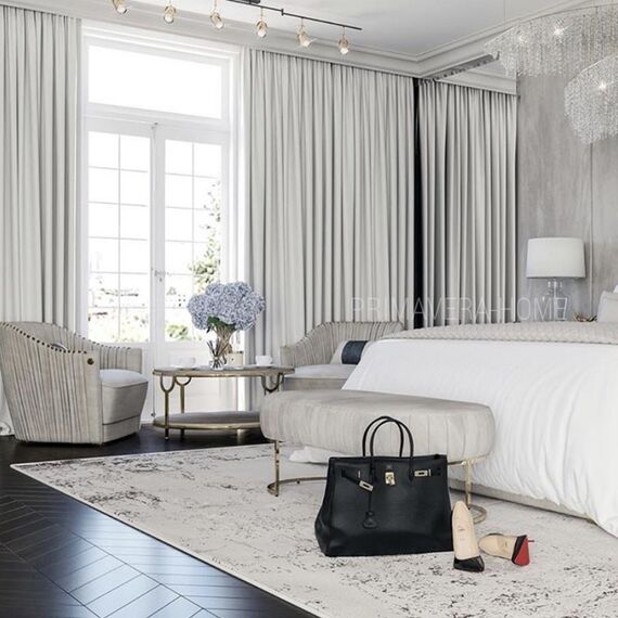 Fotel glamour tapicerowany, plisowany, luksusowy, designerski, nowoczesny w stylu glamour CHIC