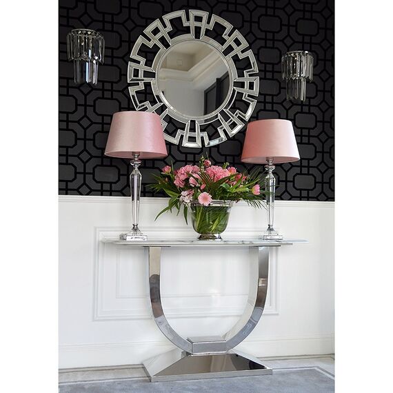 New York style decorative mirror glamour silver ELISE