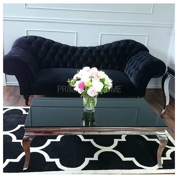 Luksusowa pikowana sofa 3 osobowa aksamitna kanapa z funkcją spania ROMA