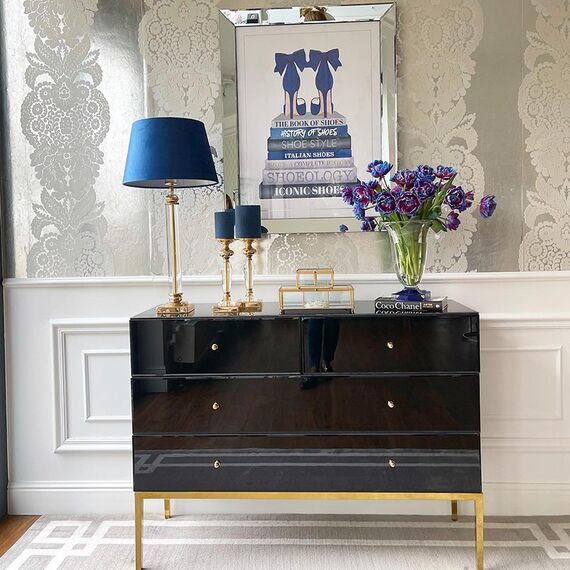 The image in the mirrored frame stylish modern SHOE STYLES Amanda Greenwood