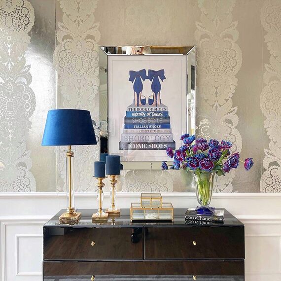 The image in the mirrored frame stylish modern SHOE STYLES Amanda Greenwood