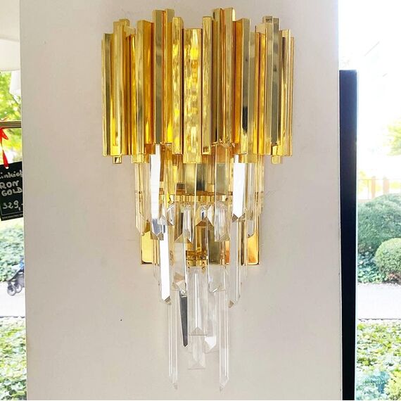 Luxury crystal wall lamp glamour wall lamp , gold EMPIRE