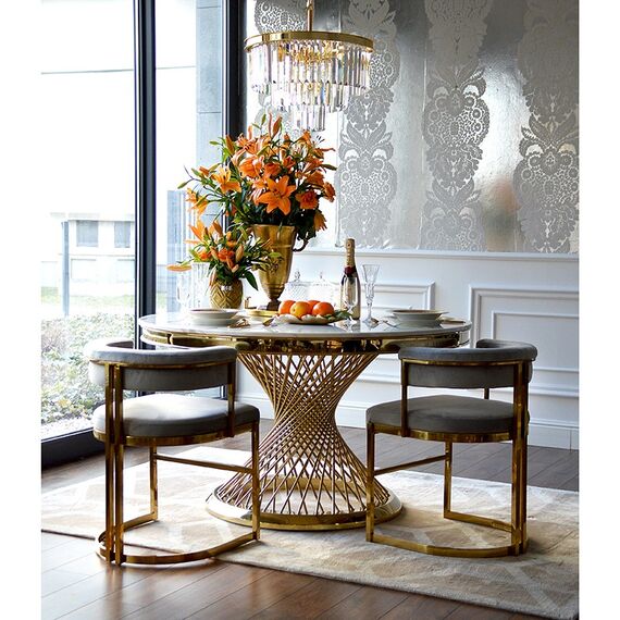Modern glamorous crystal ceiling chandelier, gold GLAMOR