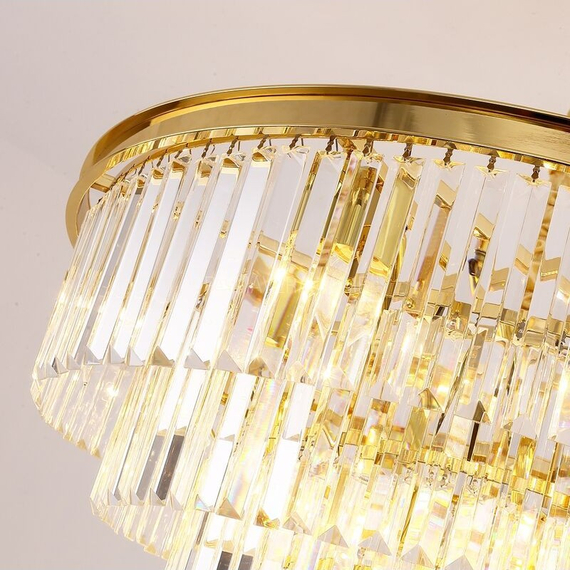 Modern glamorous crystal ceiling chandelier, gold GLAMOR