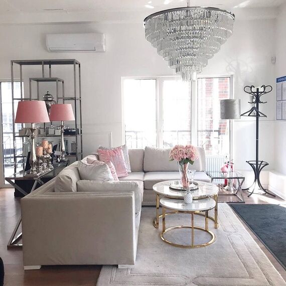 Żyrandol GLAMOUR 100 cm kryształowy okrągły nowoczesny lampa wisząca, srebrny