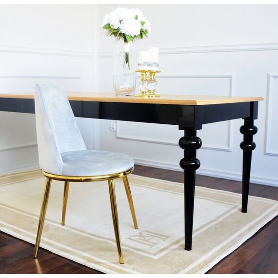 Wooden glamour table for dining room Milano