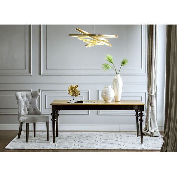Wooden glamour table for dining room Milano