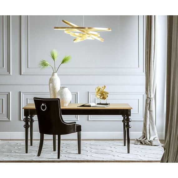 Wooden glamour table for dining room Milano