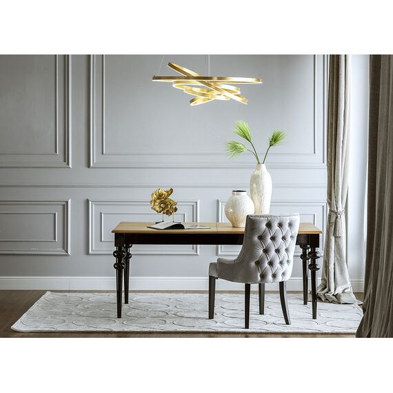 Wooden glamour table for dining room Milano