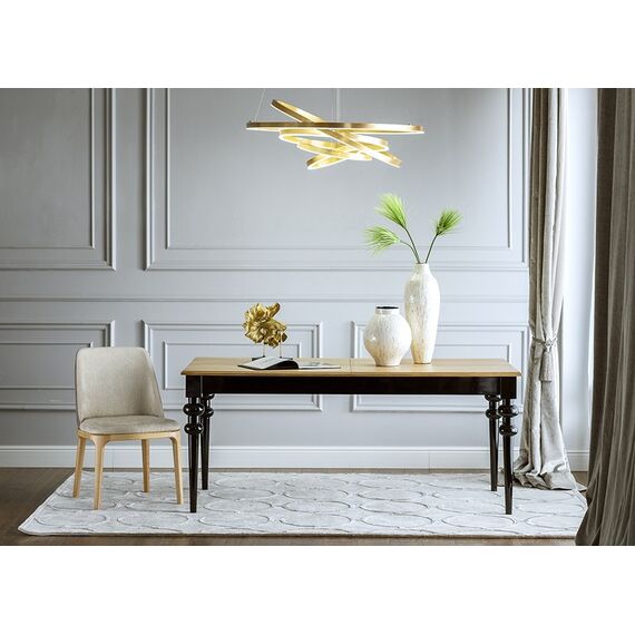 Wooden glamour table for dining room Milano