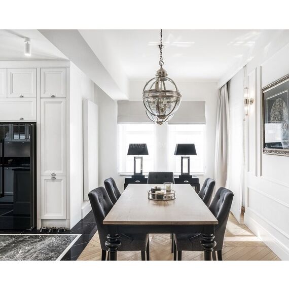 Wooden glamour table for dining room Milano