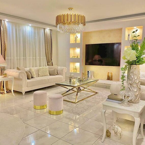 Żyrandol glamour EMPIRE luksusowy kryształowy okrągły lampa wisząca, złoty