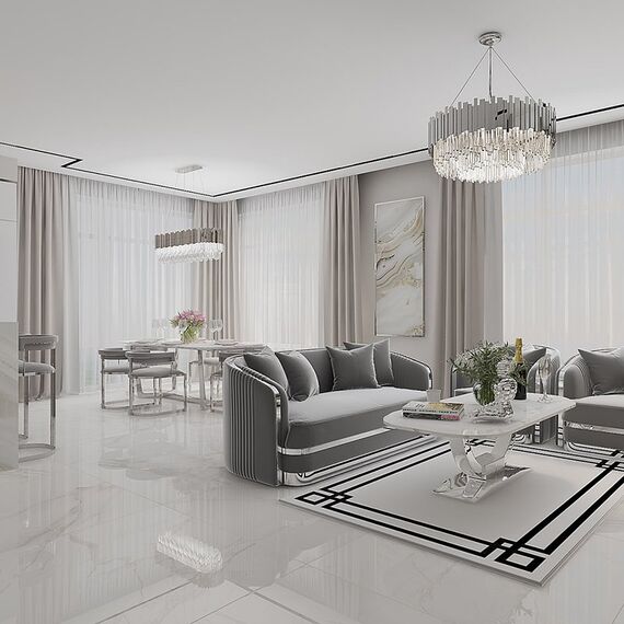 MARCO modern silver grey glamour upholstered barstool for dining room, bar, isle 53x51x92