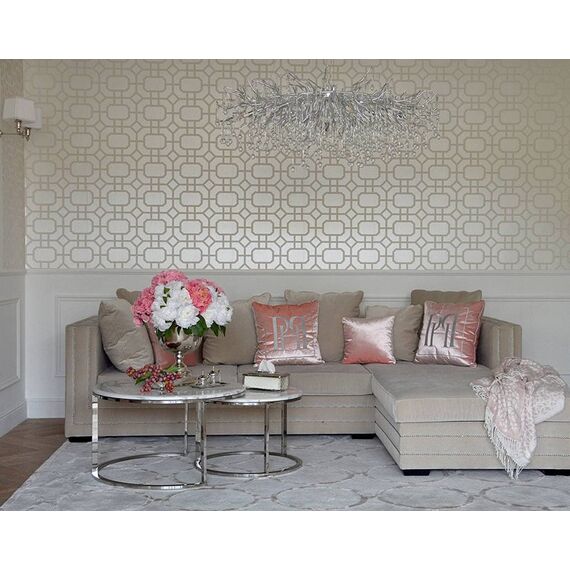 Aksamitny narożnik srebrny z funkcją spania nowoczesna kanapa narożna NERO