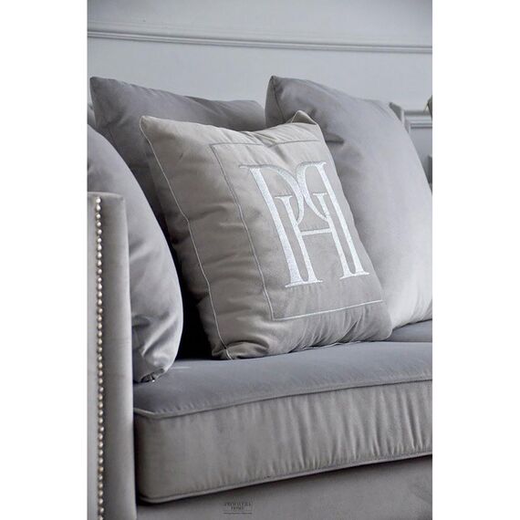 Aksamitny narożnik srebrny z funkcją spania nowoczesna kanapa narożna NERO