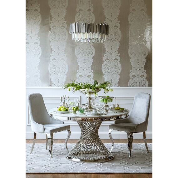 Crystal chandelier Glamour EMPIRE SILVER L 80cm