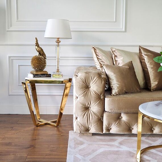 Milano Quilted modern glamour stylish corner chesterfield