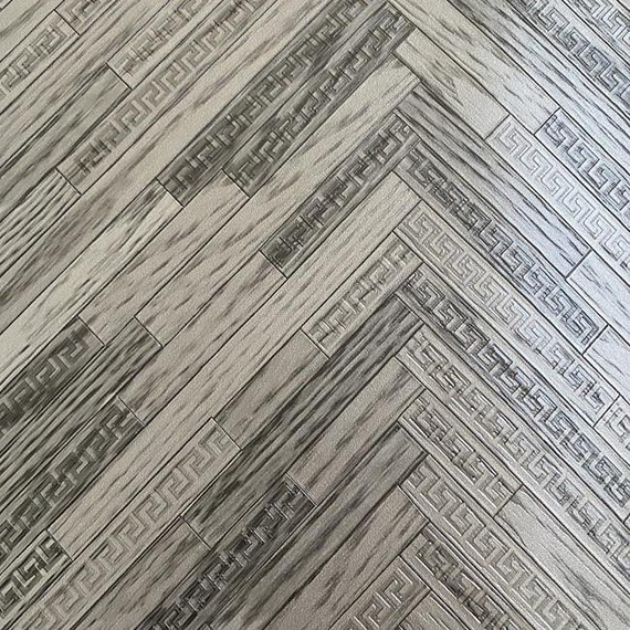 Exclusive Versace Eterno light brown geometric wallpaper