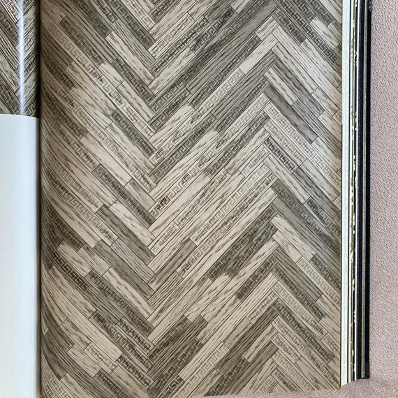 Exclusive Versace Eterno light brown geometric wallpaper