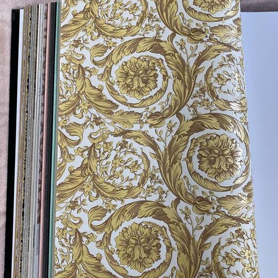 Wallpaper Versace Barocco Flower Gold/Cream Metallic