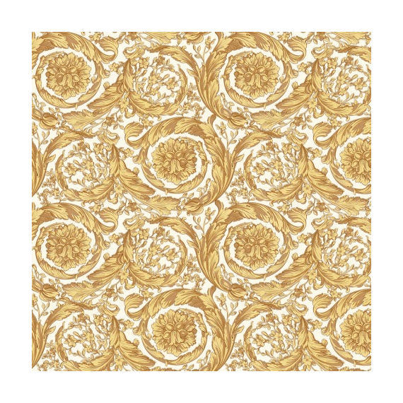 Wallpaper Versace Barocco Flower Gold/Cream Metallic