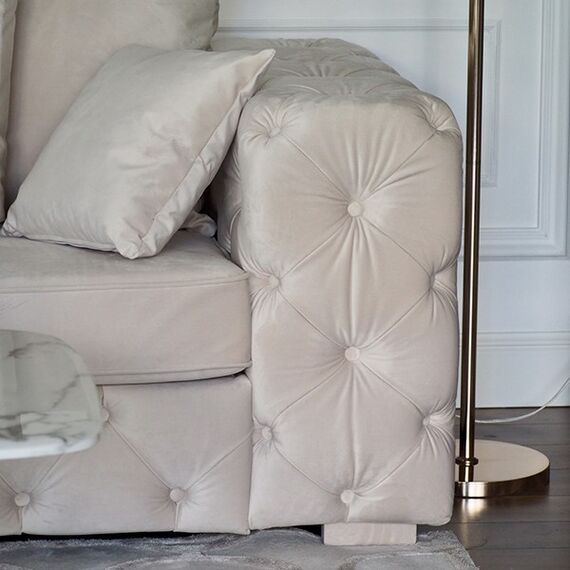 Luksusowa sofa pikowana z funkcją spania nowoczesna kanapa MILANO