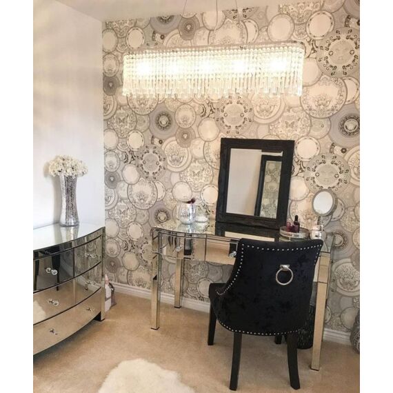 Decorative wallpaper glamor Versace Les Étoiles De La Mer plates shade of gray