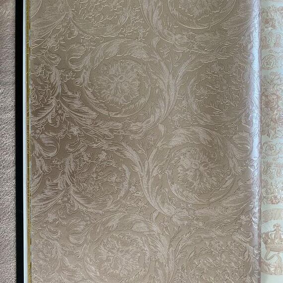 Wallpaper geometric Versace Barocco Metallics light brass