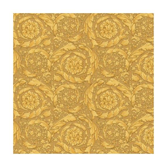 Tapeta Versace Barocco geometryczna ozdobna metaliczna złota w kwiaty