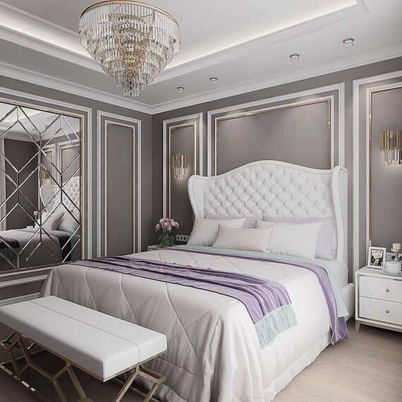 Glamour upholstered bed quilted VALENTINO