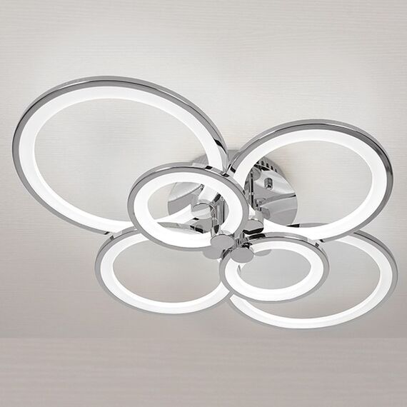 Modern LED ceiling lamp Art Deco Modern silver for the living room of the bedroom CERCHIO