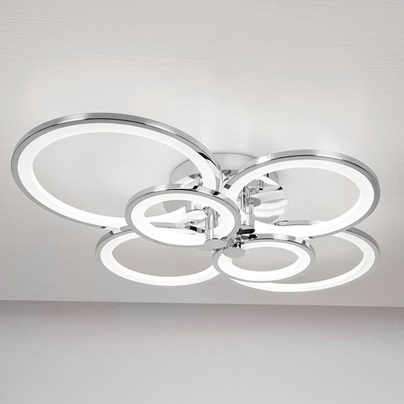 Modern LED ceiling lamp Art Deco Modern silver for the living room of the bedroom CERCHIO