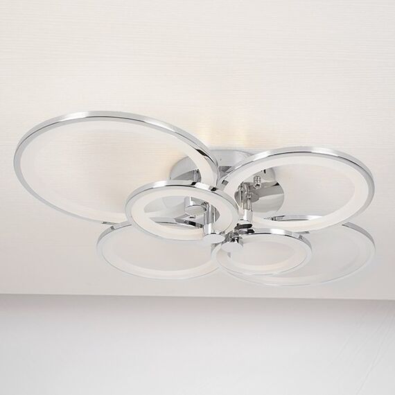 Modern LED ceiling lamp Art Deco Modern silver for the living room of the bedroom CERCHIO